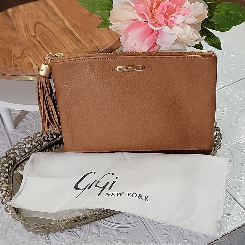 GiGi New York Uber Cognac Clutch